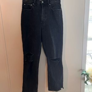 Abercrombie Ultra High Rise Ankle Straight Jeans